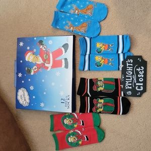 The Simpsons Set of 4 Pair Low Cut Socks Christmas NWOT